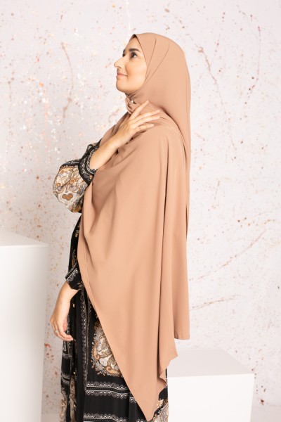 Hijab soie de médine noisette boutique hijab musulmane