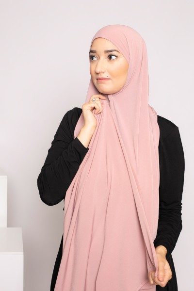 Hijab premium jersey arena rosa viejo