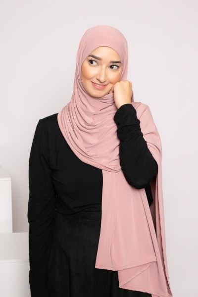 Hijab premium jersey arena rosa viejo