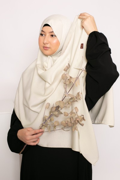 hijab premium glossy vert amande
