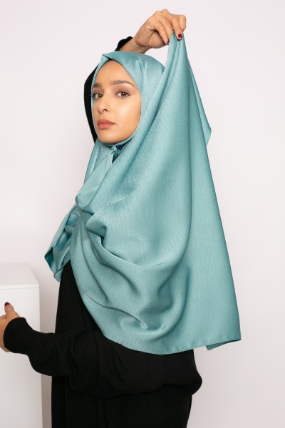 premium glossy green hijab