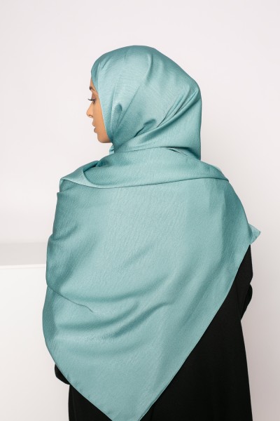 premium glossy green hijab