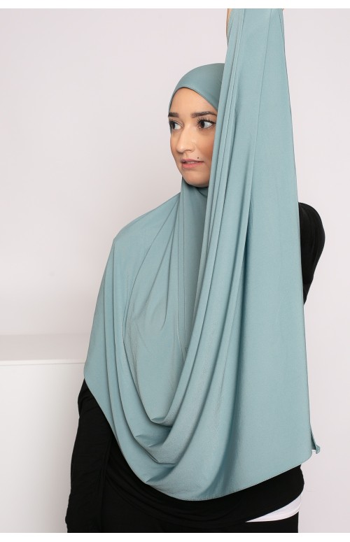 Hijab premium sandy jersey vert sauge