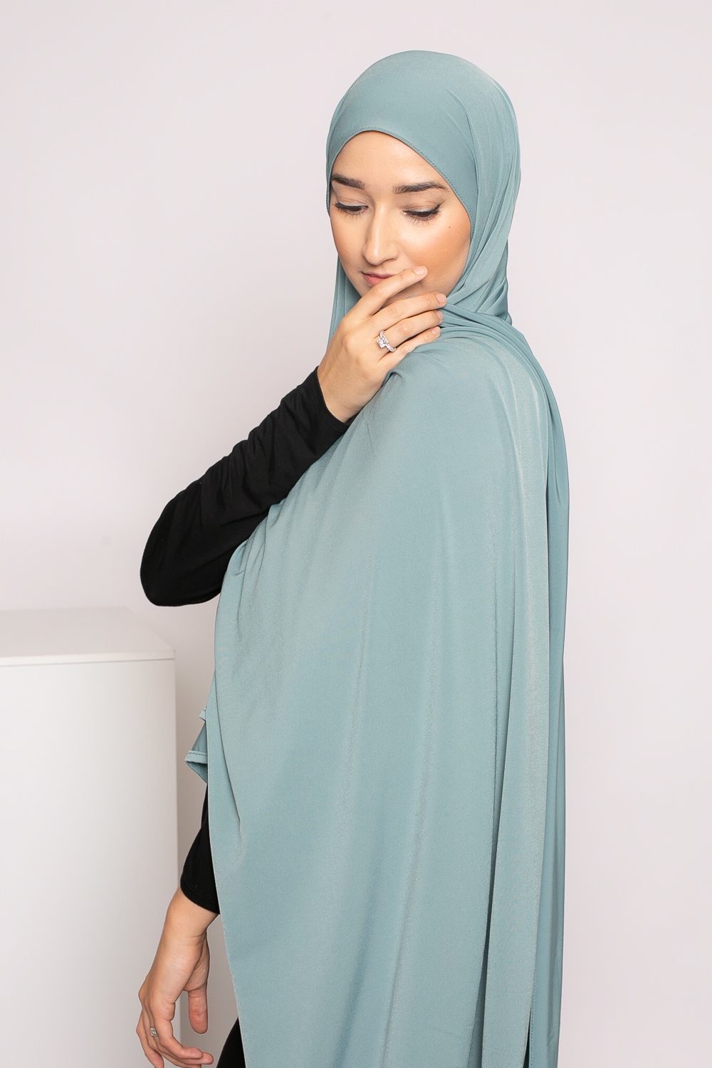 Hijab premium sandy jersey sauge