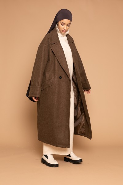 Brown oversized coat