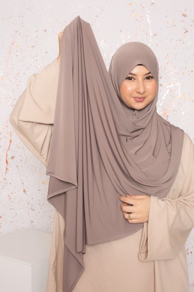 Hijab premium sandy jersey taupe