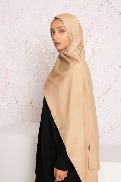 premium glossy amber hijab