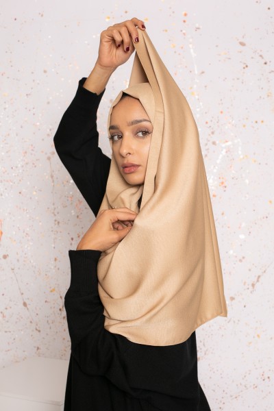 premium glossy amber hijab