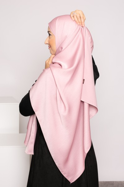 Premium-Hijab in glänzendem Pink-Flieder