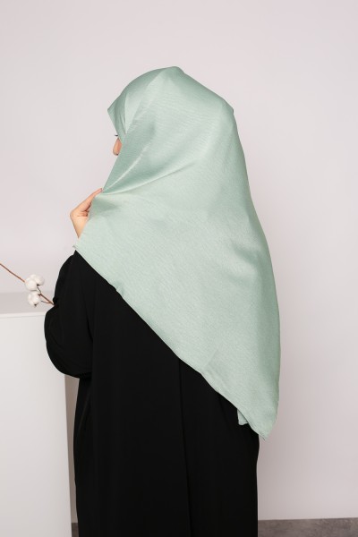 Salbeigrüner, glänzender Premium-Hijab