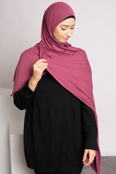 Hijab aus weichem Pflaumenjersey