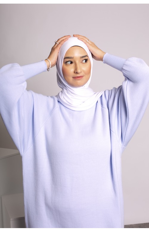 Hijab jersey soft blanc
