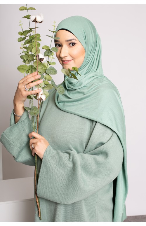 Hijab jersey soft vert clair boutique accessoire pour femme musulmane