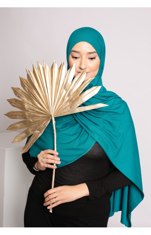 Hijab jersey soft vert émeraude