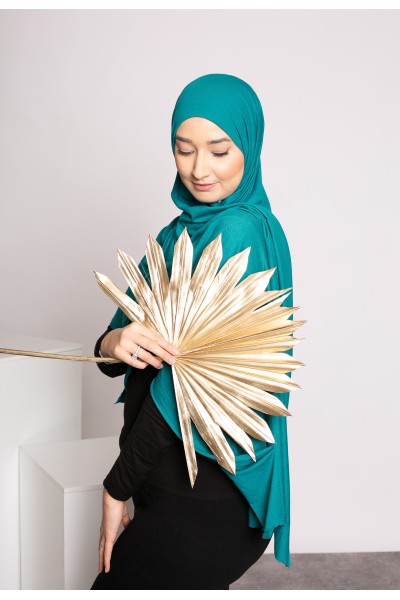 Weicher Hijab aus smaragdgrünem Jersey