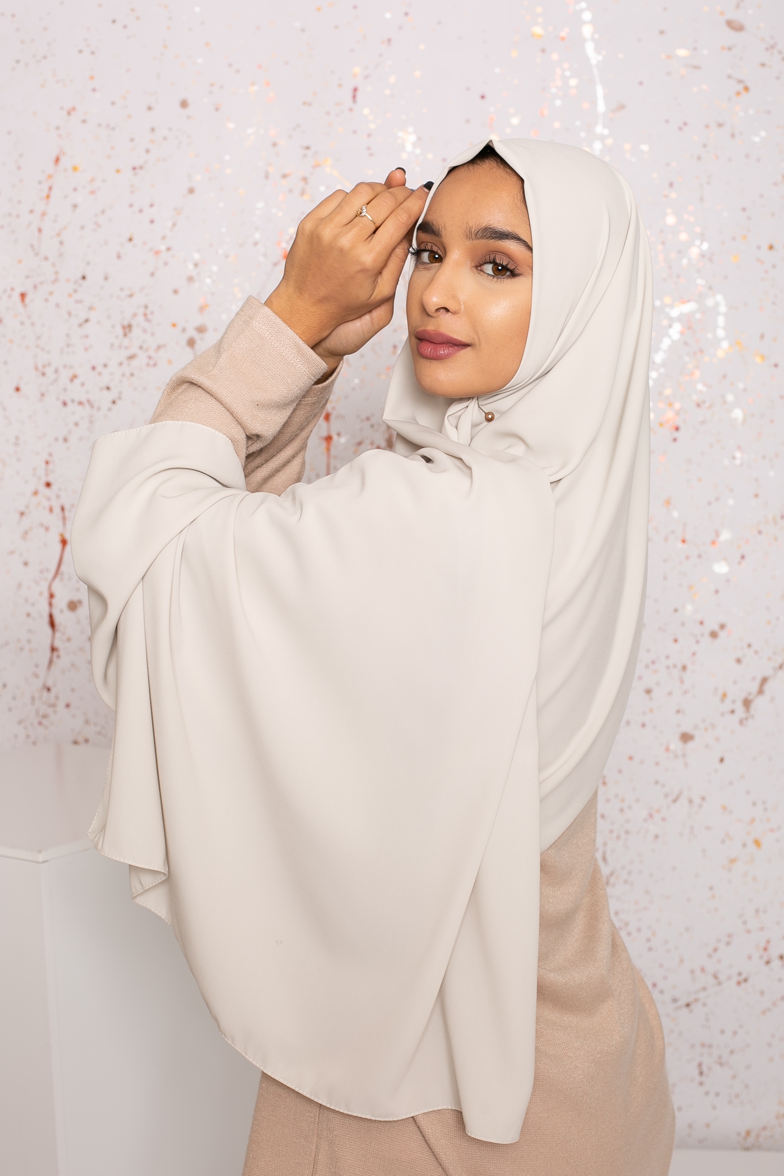 Hijab soie de médine crème