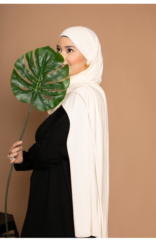 Hijab jersey soft écru