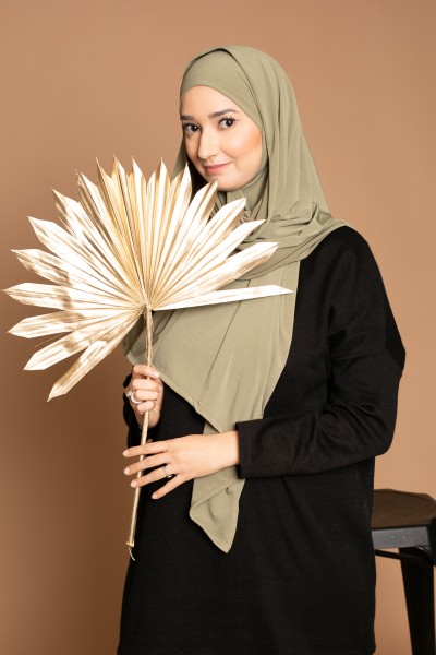 Hijab premium sandy jersey light khaki