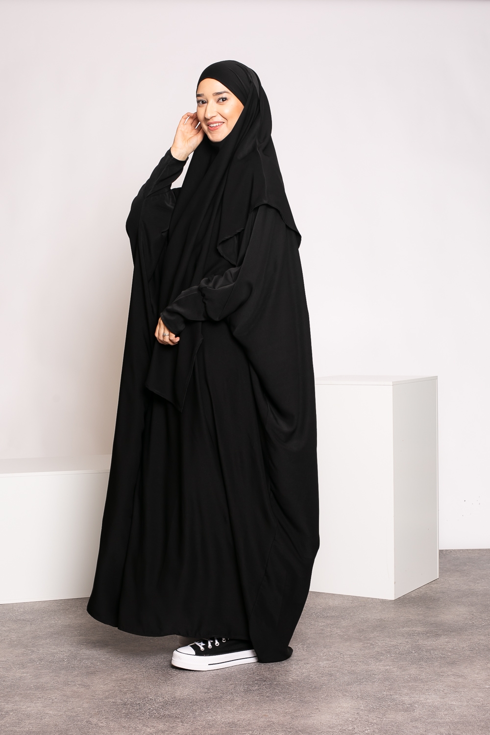 Ensemble abaya khimar noir