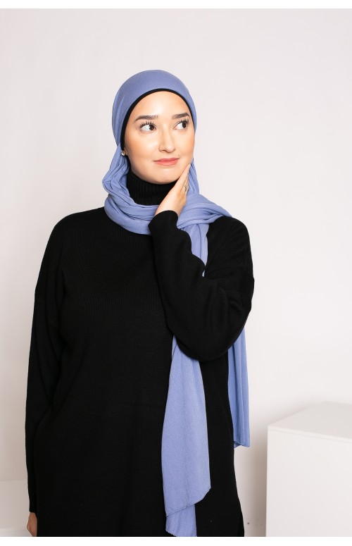 Hijab jersey soft bleu jeans