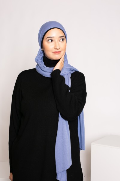 Weiche blaue Jeans aus Hijab-Jersey
