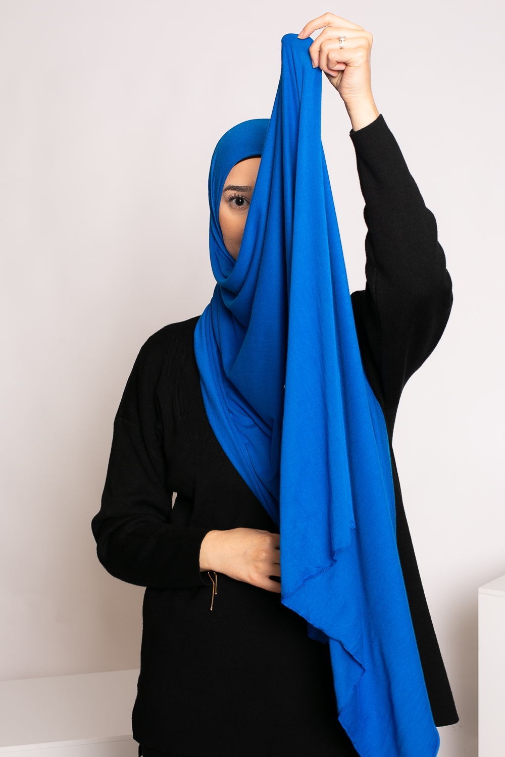 Hijab jersey soft bleu roi