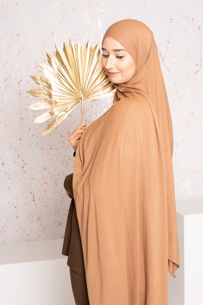 Hijab aus weichem karamellfarbenem Jersey