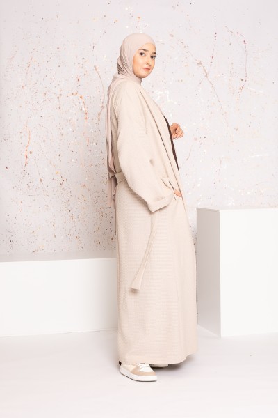 Kimono abrigo beige