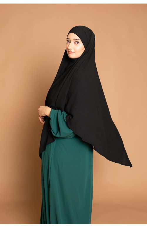 Khimar pointu jazz noir boutique hijab pas cher