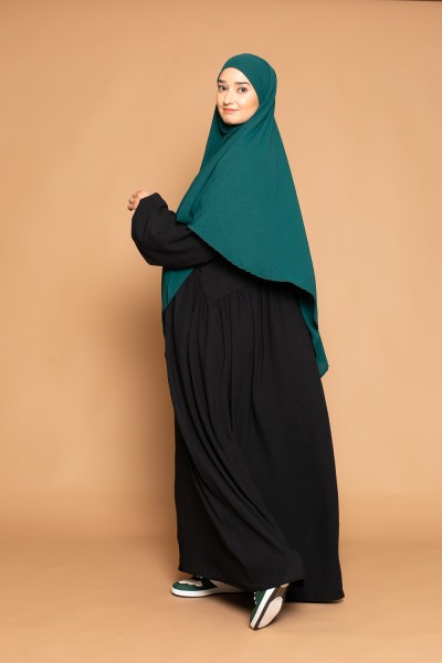 Abaya ample manche bouffante fluide collection 2023 pour femme musulmane