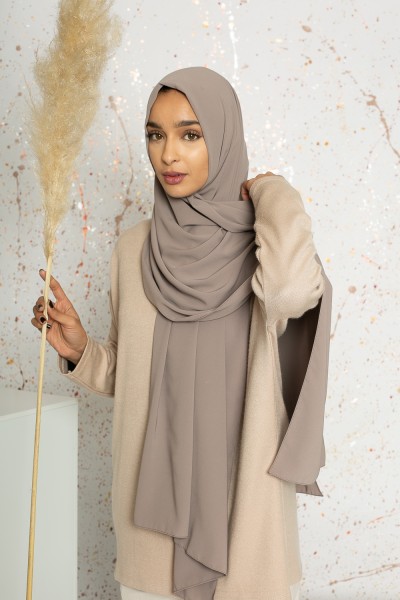 Hijab de seda medina topo tono 7