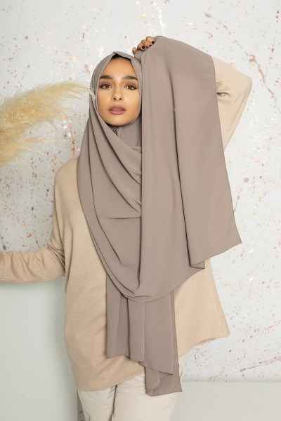 Taupe medina silk hijab shade 7