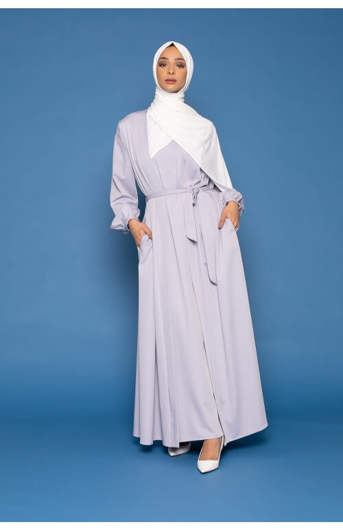 ensemble kimono et robe sans manche pour femme musulmane