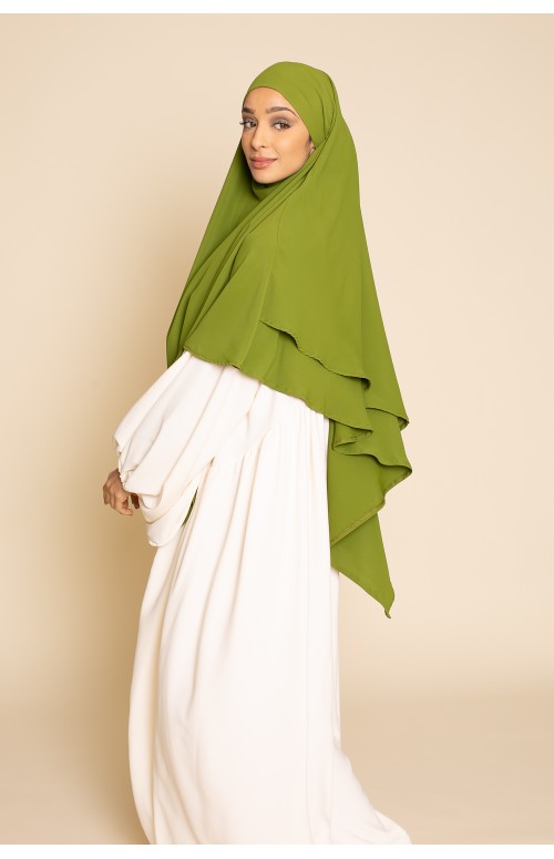 khimar double voiles olive collection ramadan