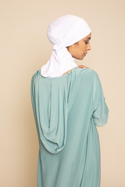 Robe de prière hijab intégré vert clair