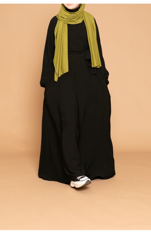 robe médina noir pour jeune fille musulmane boutique hijab