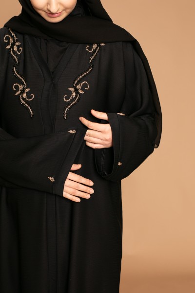 Abaya Dubai acampanada negra