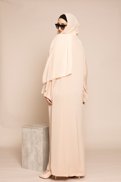 Robe Abaya Dubaï pearly nude