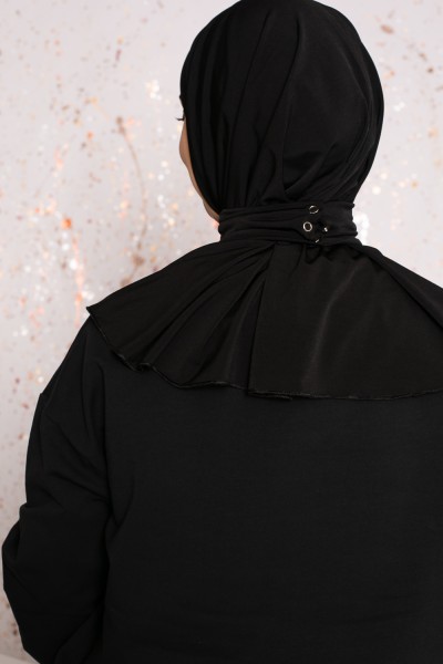 Easy black hijab