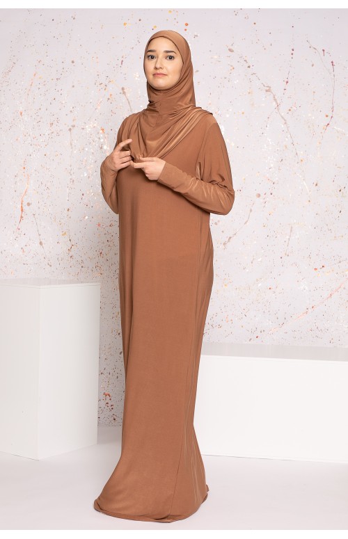 robe de prière avec hijab intégré boutique musulmane pas cher