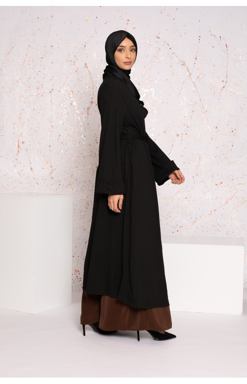 gilet long manche large vêtement pour femme classe musulmane