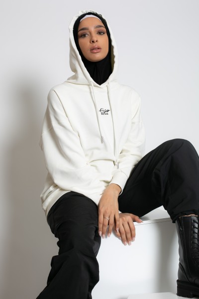 Off-white oversized hoodies