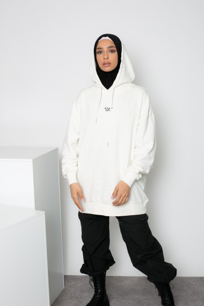 Off-white oversized hoodies