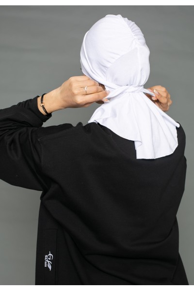 Jersey balaclava ready to tie off-white