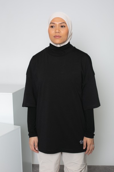 Tee shirt oversize Salam noir