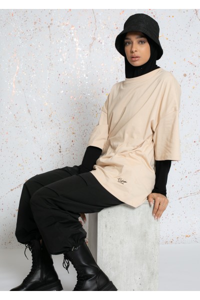 Tee shirt oversize sportswear pour jeune fille musulmane