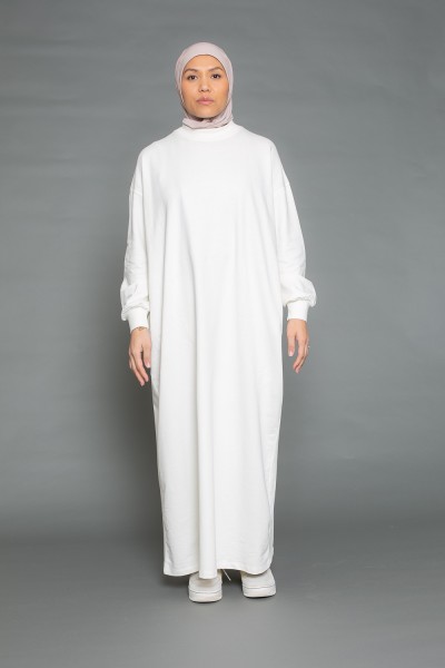Off-white oversized sweatshirt dress