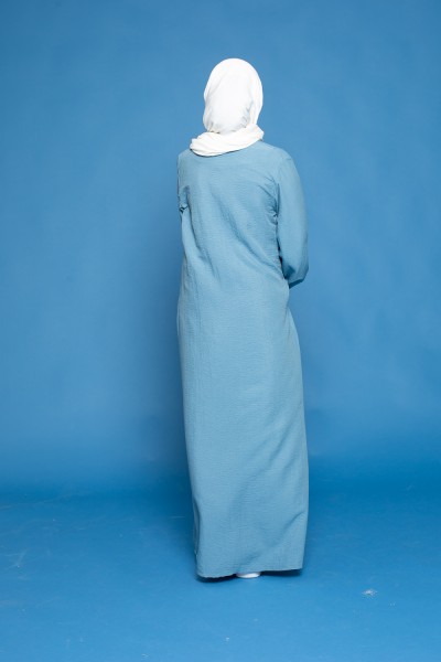 Blaues Kleid mit Reißverschluss für Mädchen