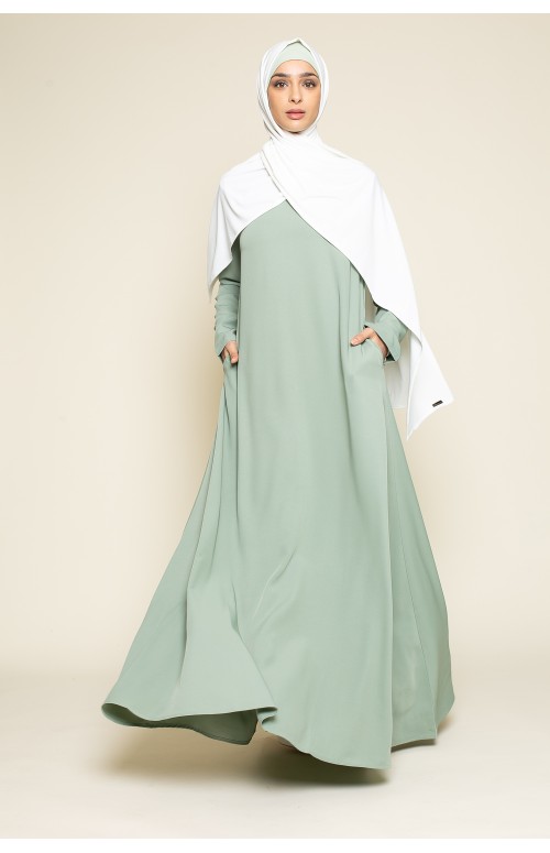 robe longue évasée prêt à porter pour femme musulmane