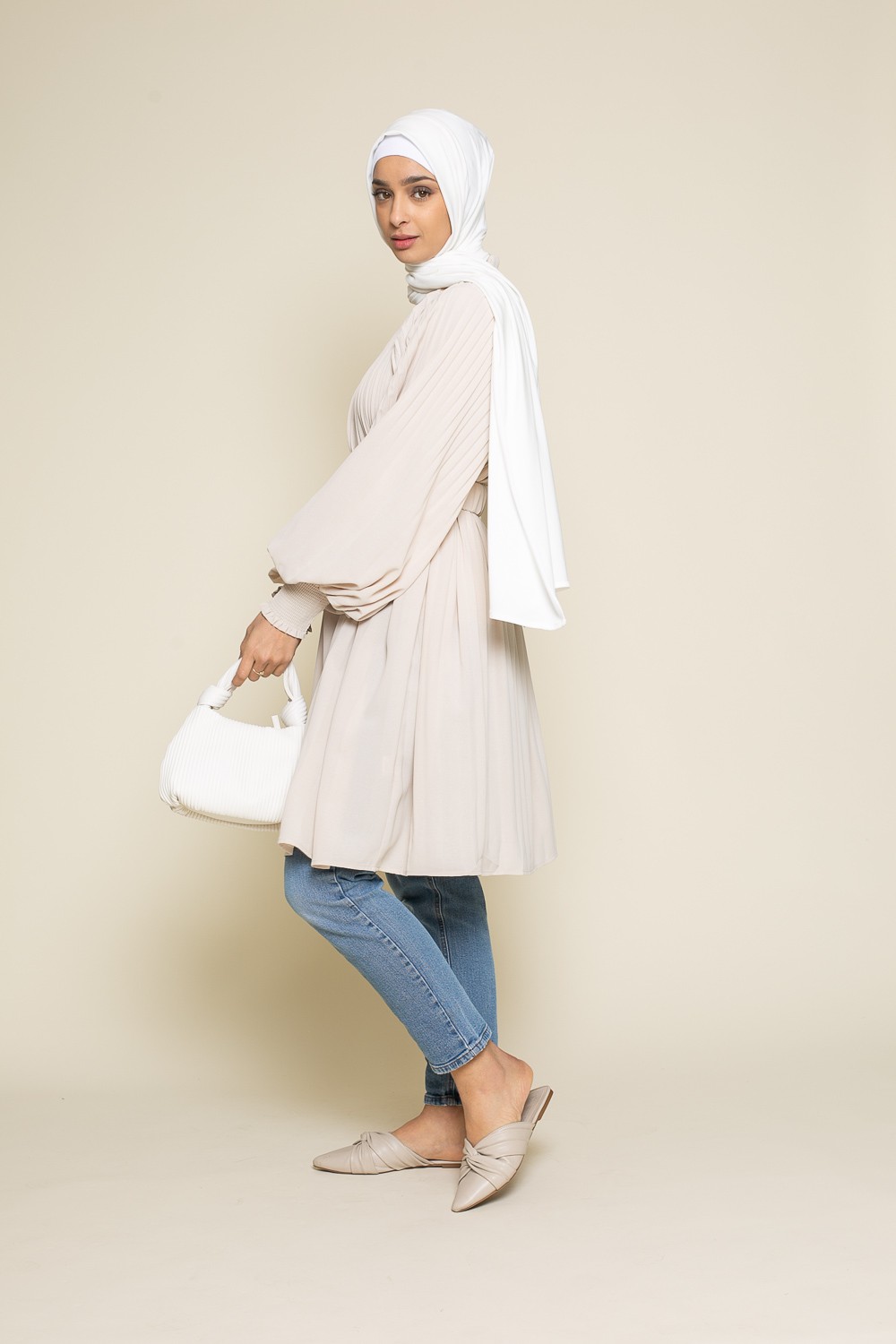 maxi tunique manche ballon pour femme boutique hijab moderne